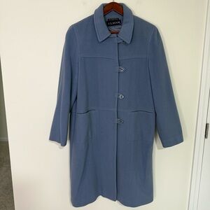 Vintage J.G. Hook Blue 100% Wool Coat Size 8